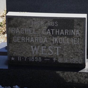 WEST Rachel Catharina Gerharda 1898-1990