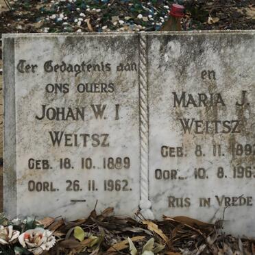 WEITSZ Johan W.I. 1889-1962 &amp; Maria J. 1892-1963