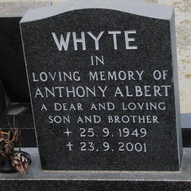 WHYTE Anthony Albert 1949-2001