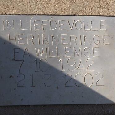 WILLEMSE Frans A. 1942-2002