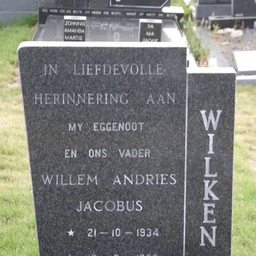 WILKEN Willem Andries Jacobus 1934-1989