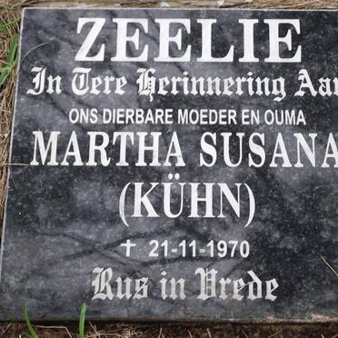 ZEELIE Martha Susana nee KUHN -1970