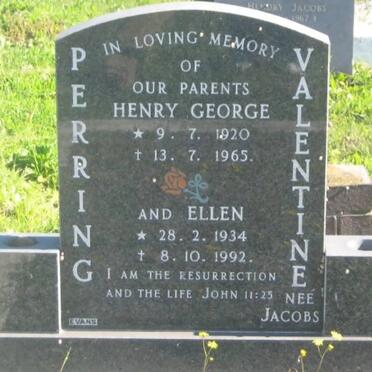 PERRING Henry George 1920-1965 &amp; Ellen VALENTINE, formerly PERRING nee JACOBS 1934-1992