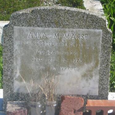 MARSH Anna M nee WYNAND 1904-1975
