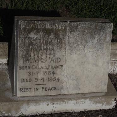 AID Alfred Thomas 1884-1954