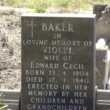 BAKER Violet 1904-1940