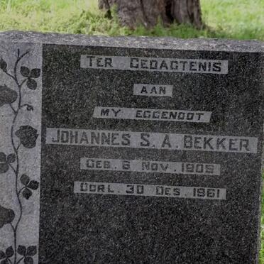 BEKKER Johannes S.A. 1906-1961