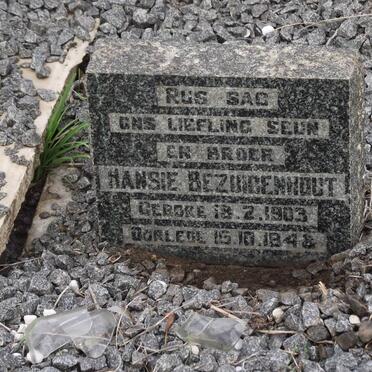 BEZUIDENHOUT Hansie 1903-1948