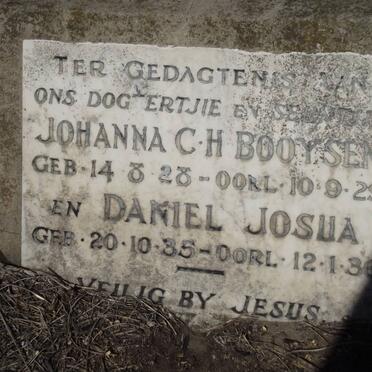 BOOYSEN Johanna C.H. 1928-1929 :: BOOYSEN Daniel Josua 1935-1936