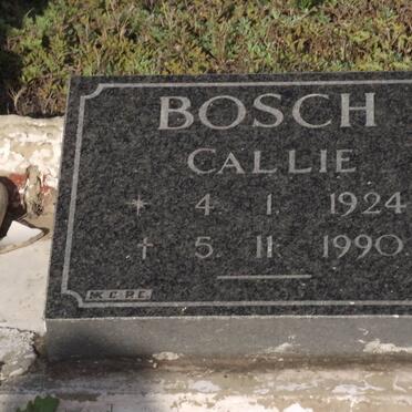 BOSCH Callie 1924-1990