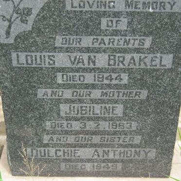 BRAKEL Louis, van -1944 &amp; Jubiline -1963 :: VAN BRAKEL Dulchie Anthony -1949
