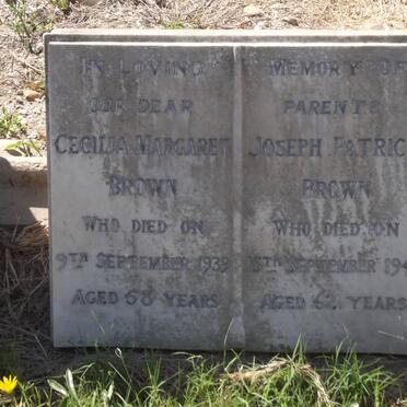 BROWN Cecilia Margaret -1939 &amp; Joseph Patrick -1940