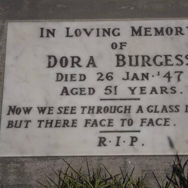 BURGESS Dora -1947 :: BURGESS Arthur 1918-1969