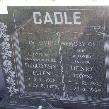 CADLE Henry 1922-1984 &amp; Dorothy Ellen 1926-1979