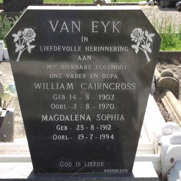 CAIRNCROSS William 1903-1970 &amp; Magdalina Sophia 1912-1994