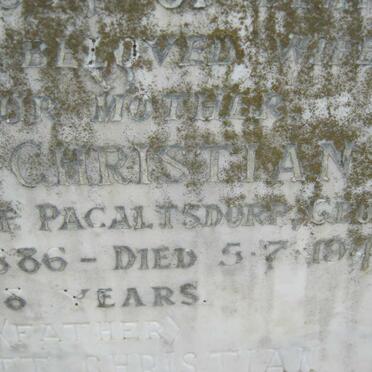 CHRISTIAN Gerrett 1883-1954 &amp; Annie DAMONS 1886-1944 :: CHRISTIAN Catherine -1934
