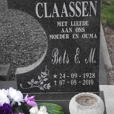 CLAASSEN Bets E.M. 1928-2010