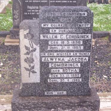 COMBRINCK Willem C. 1896-1953 &amp; Alwyna Jacoba BOTHA 1895-1986