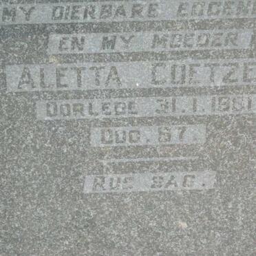 COETZER Aletta -1961