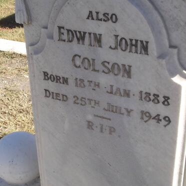 COLSON Edwin John 1888-1949