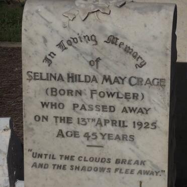 CRAGE Selina Hilda May nee FOWLER -1925