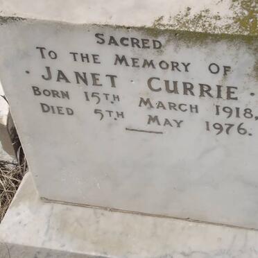 CURRIE Janet 1918-1976