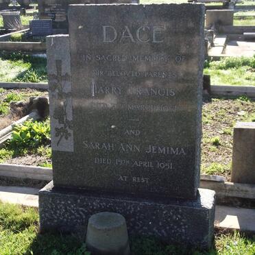DACE Harry Francis -1951 &amp; Sarah Ann Jemima -1951
