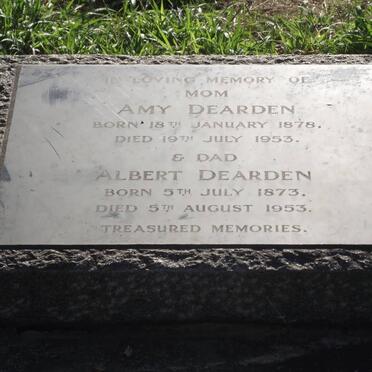 DEARDEN Albert 1873-1953 &amp; Amy 1878-1953