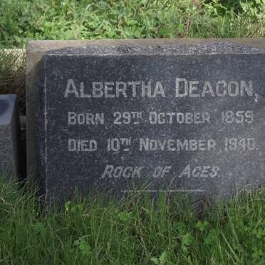 DEACON Albertha 1859-1940