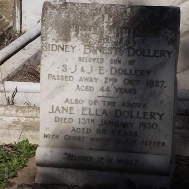 DOLLERY Sidney Ernest -1927 :: DOLLERY Jane Ella -1930
