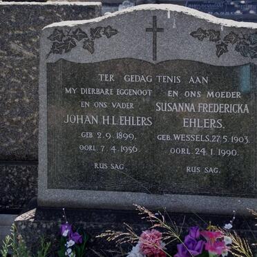 EHLERS Johan H.L. 1899-1956 &amp; Susanna Fredericka WESSELS 1903-1990