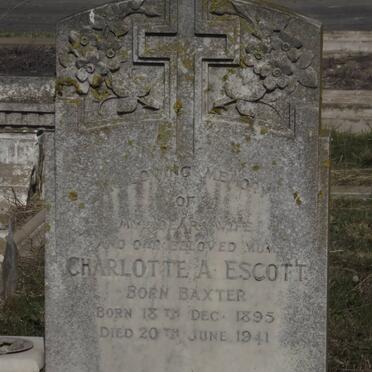 ESCOTT Charlotte A. nee BAXTER 1895-1941
