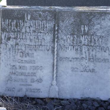 FERREIRA Daniel 1866-1949 &amp; Mimmie -1966