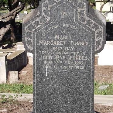 FORBES Mabel Margaret nee HAY 1902-1928
