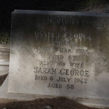 GEORGE Ossiah -1938 &amp; Sarah -1942