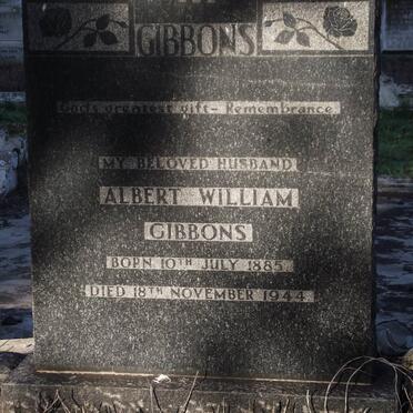 GIBBONS Albert William 1885-1944