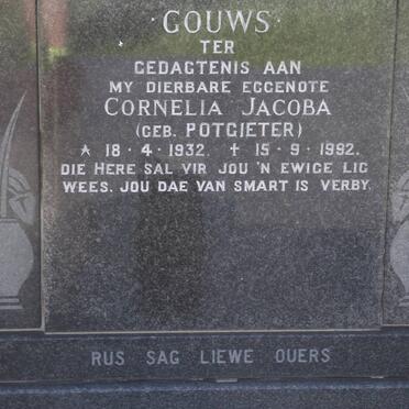 GOUWS Cornelia Jacoba nee POTGIETER 1932-1992