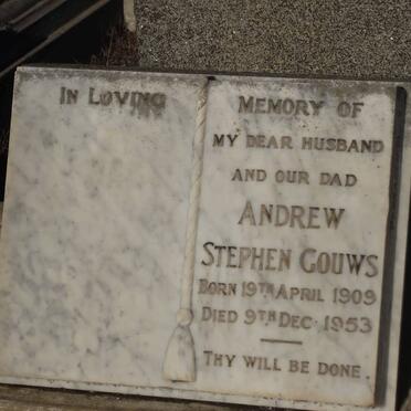 GOUWS Andrew Stephen 1909-1953