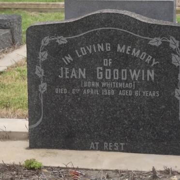 GOODWIN Jean nee WHITEHEAD -1960