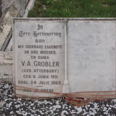 GROBLER V.A. ATTERBURY 1911-1965  J.M.J. 1909-1996