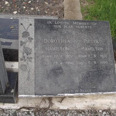 HAMILTON Dorothea 1902-1969 &amp; Pieter 1902-1969