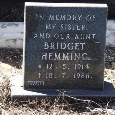 HEMMING Bridget 1914-1986