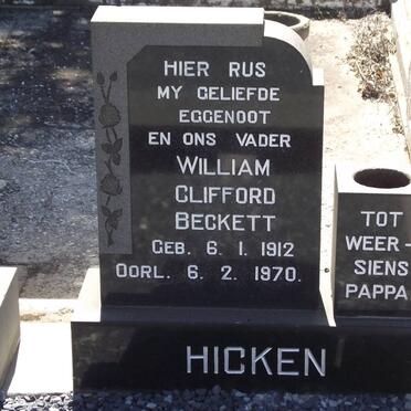 HICKEN William Clifford Beckett 1912-1970