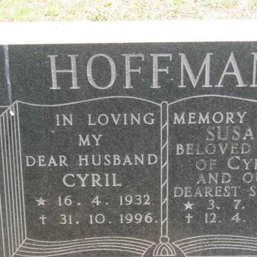 HOFFMAN Cyril 1932-1996 &amp; Susan 1934-1998