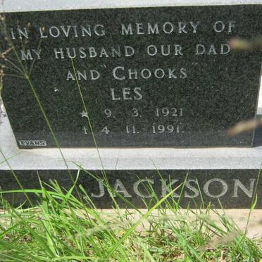 JACKSON Thomas 1881-1948 &amp; Eva Matilda 1889-1941 :: JACKSON Les 1921-1991 