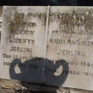 JERLING Hendrik Lodewyk 1859-1942 &amp; Maria Magdalena 1865-1917