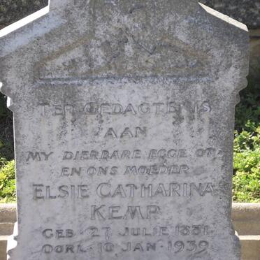 KEMP Elsie Catharina 1881-1939