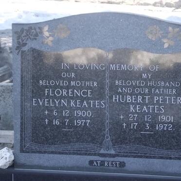 KEATES Florence Evelyn 1900-1977 &amp; Hubert Peter 1901-1972