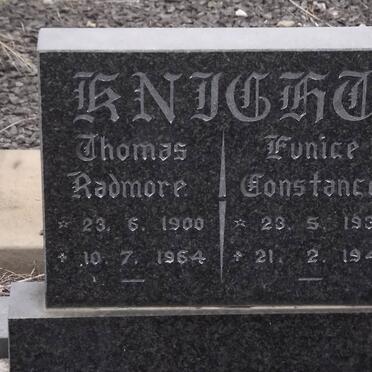 KNIGHT Thomas Radmore 1900-1964 :: KNIGHT Eunice Constance 1939-1941