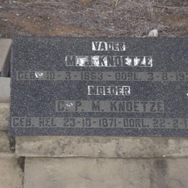 KNOETZE M.J. 1863-1934 &amp; C.P.M. 1871-1927